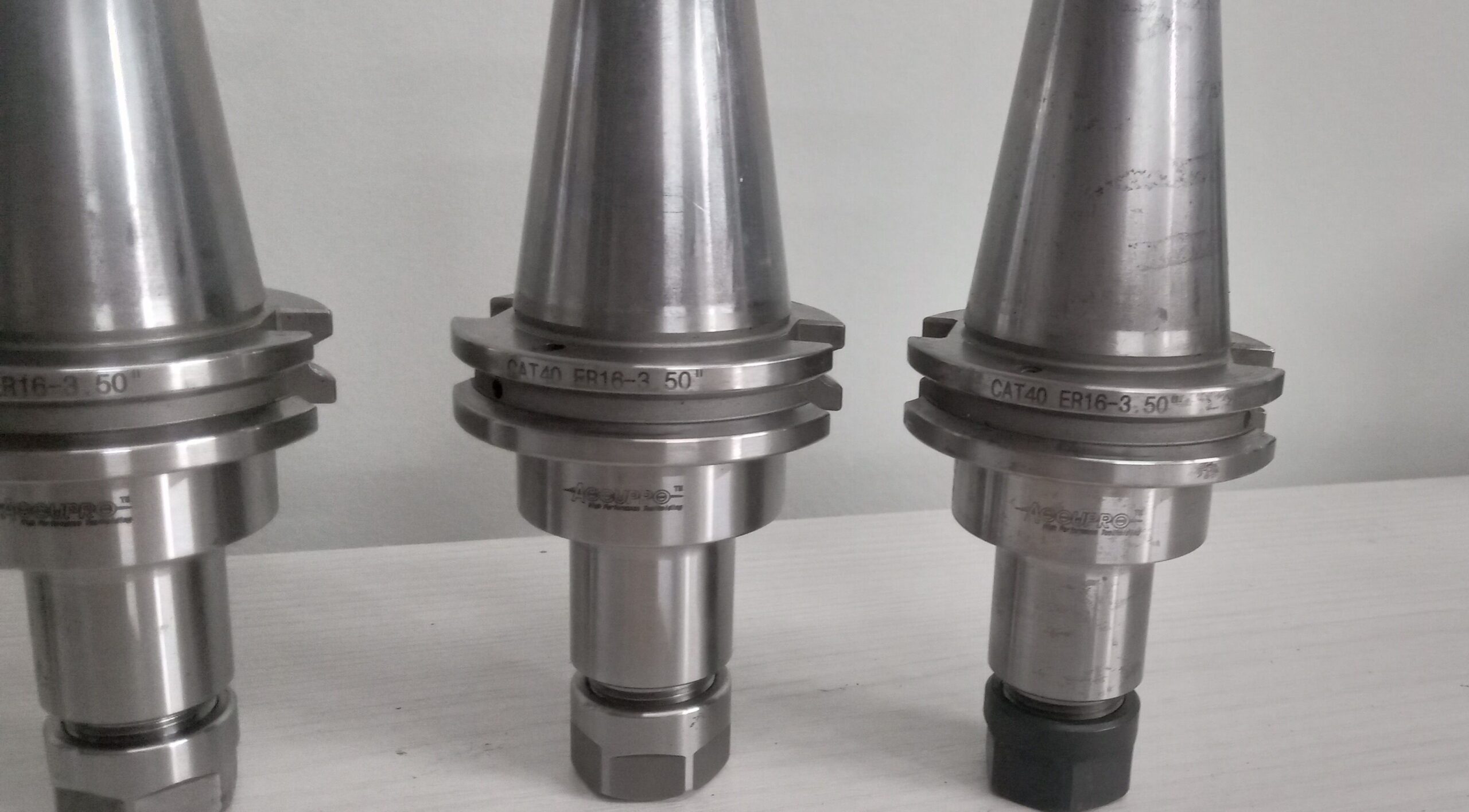 5x Lot of 5 Accupro ER16 Tool Holders CAT40 ER16-3.50" 4