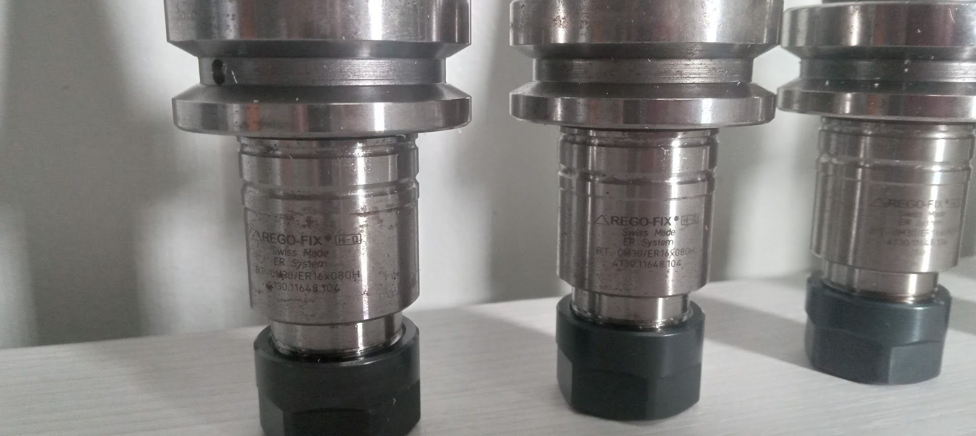 6x REGO-FIX BT-OM 30 ER16 x 080H Collet Chucks Swiss Made Rego Fix BT30 Hi-Q 1