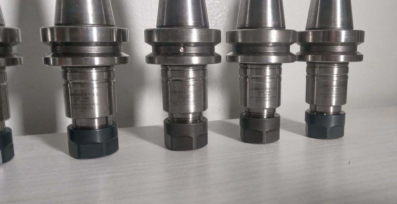 6x REGO-FIX BT-OM 30 ER16 x 080H Collet Chucks Swiss Made Rego Fix BT30 Hi-Q 3