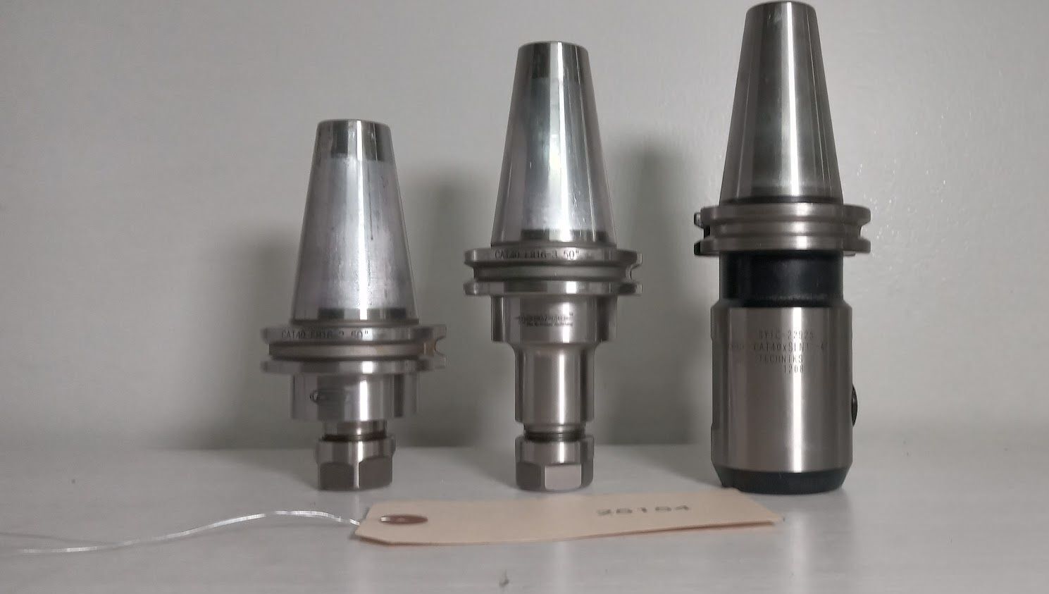 Lot of 3 Tool Holders Cat40 SYIC GS Accupro ER16 1" Weldon Flat 4