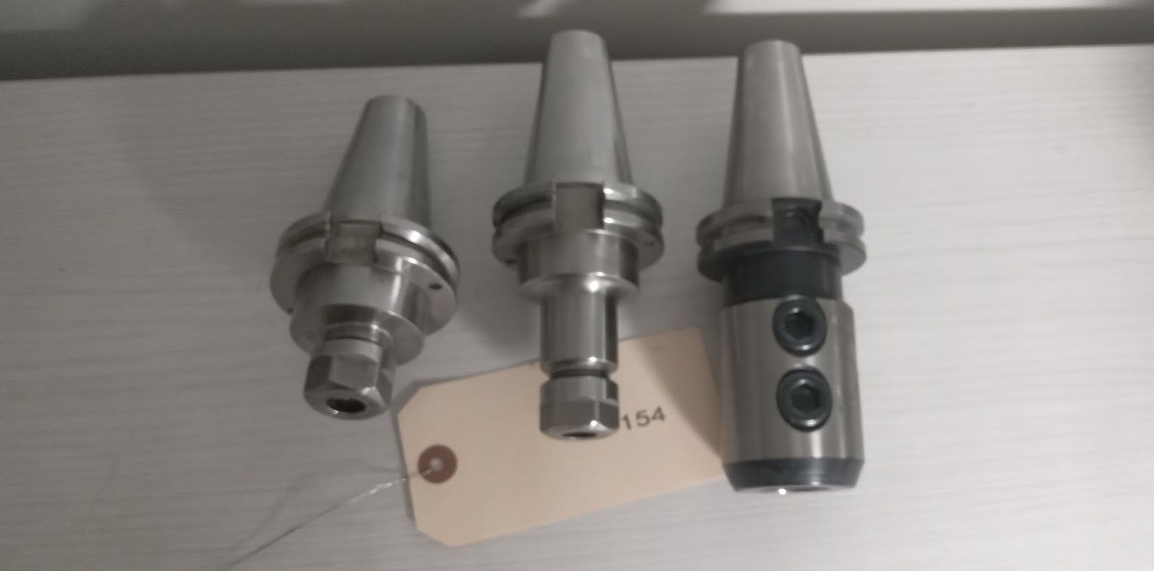 Lot of 3 Tool Holders Cat40 SYIC GS Accupro ER16 1" Weldon Flat 9
