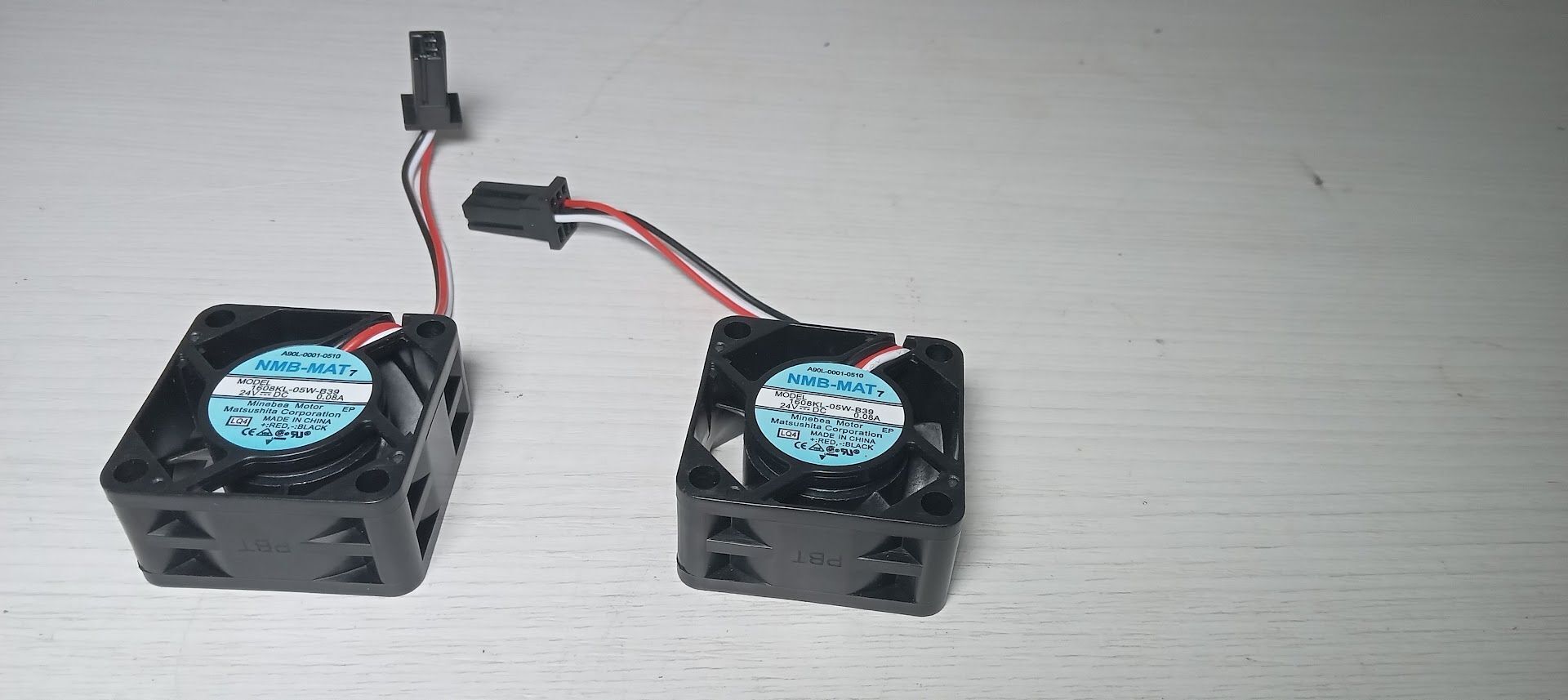 2x A90L-0001-0510 NMB-MAT MODEL 1608KL-05W-B39 24V DC 0.008A Fanuc Drive Fans 1