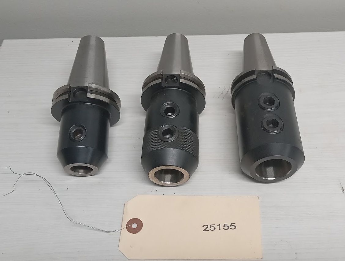 3x Cat 40 Tool Endmill Holders Weldon 1.25" 0.75" Kingston Kennametal Ultradex 0