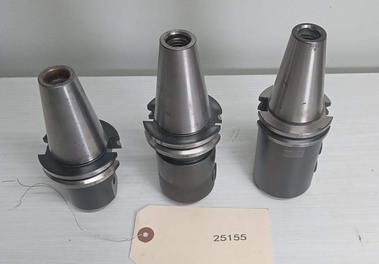 3x Cat 40 Tool Endmill Holders Weldon 1.25" 0.75" Kingston Kennametal Ultradex 7