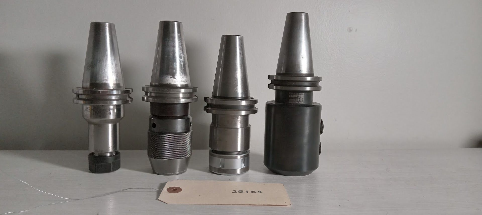 4x Cat40 Cat 40 Taper Tool Holders Jacobs ER Collet 1.25" Weldon Flat ER20 0