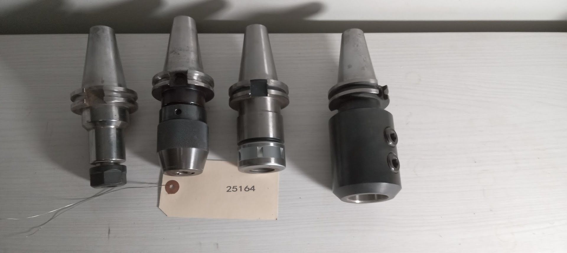 4x Cat40 Cat 40 Taper Tool Holders Jacobs ER Collet 1.25" Weldon Flat ER20 1