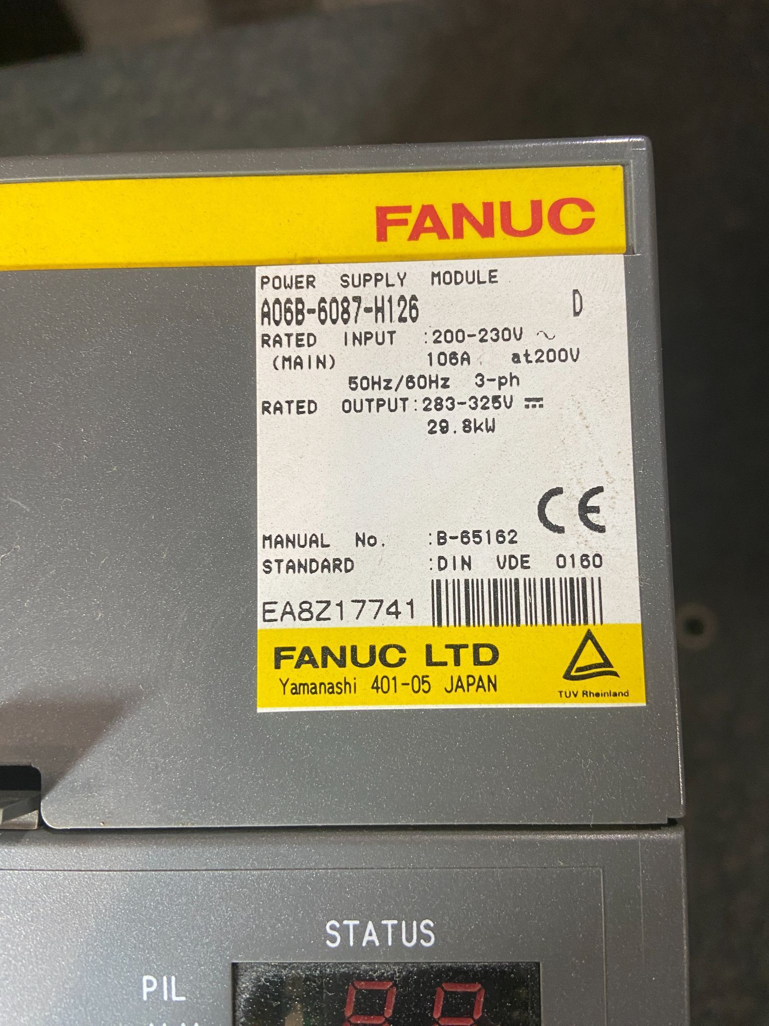 FANUC A06B-6087-H126 Module Series D POWER SUPPLY 1