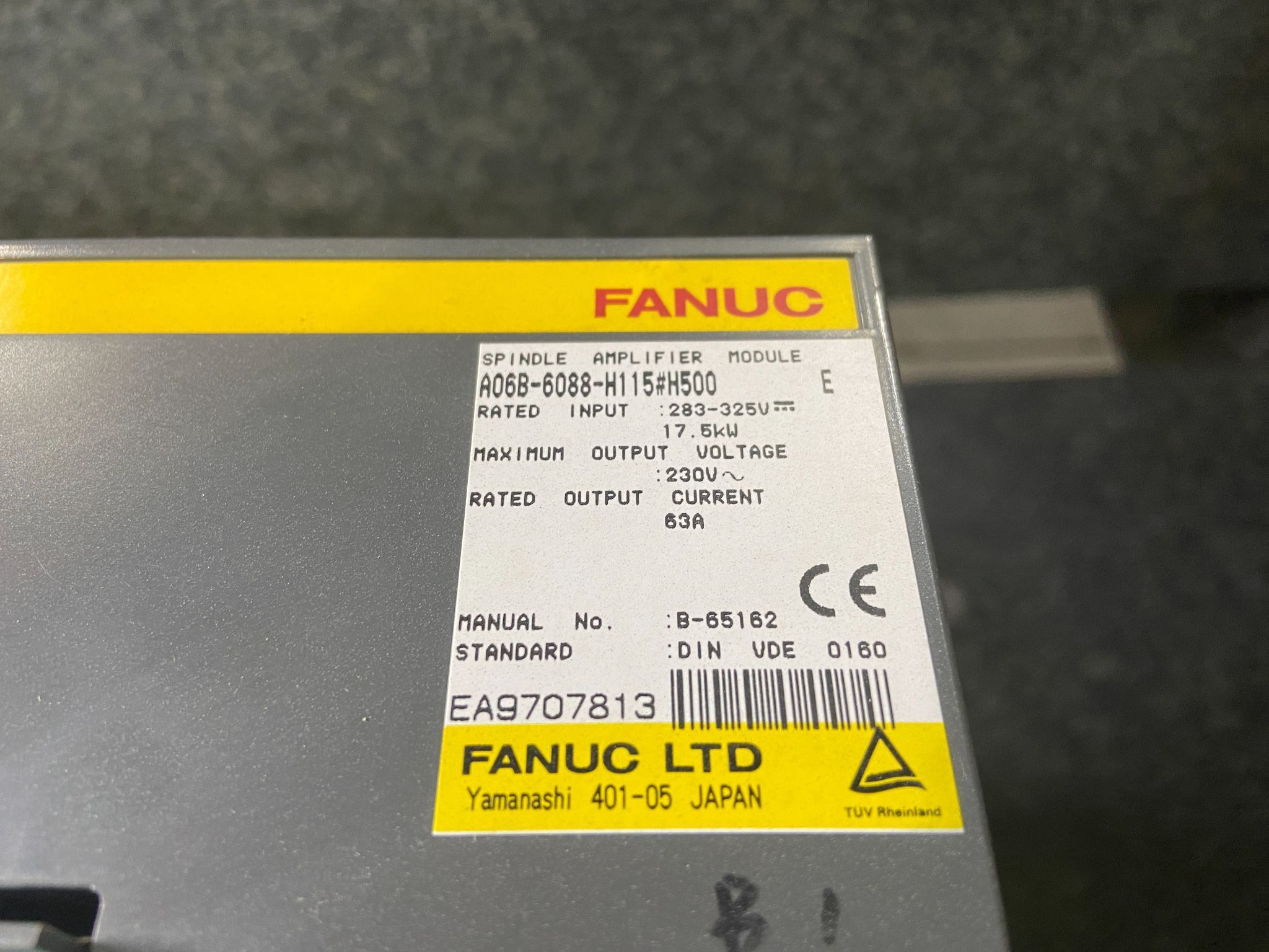 FANUC A06B-6088-H115#H500 Module Series E Spindle Amp Amplifier 2
