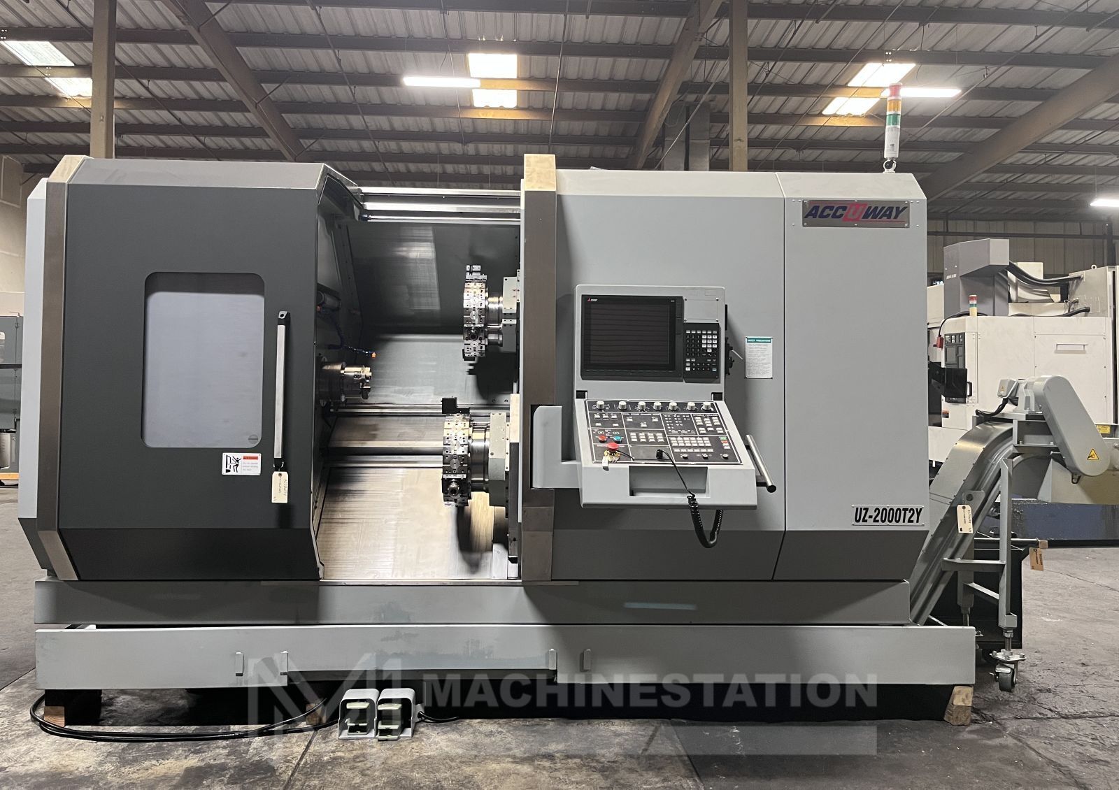 Accuway UZ-2000T2Y CNC Lathe - Y Axis Twin Spindle Twin Turret 0