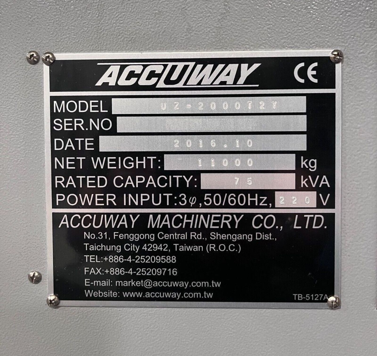 Accuway UZ-2000T2Y CNC Lathe - Y Axis Twin Spindle Twin Turret 15