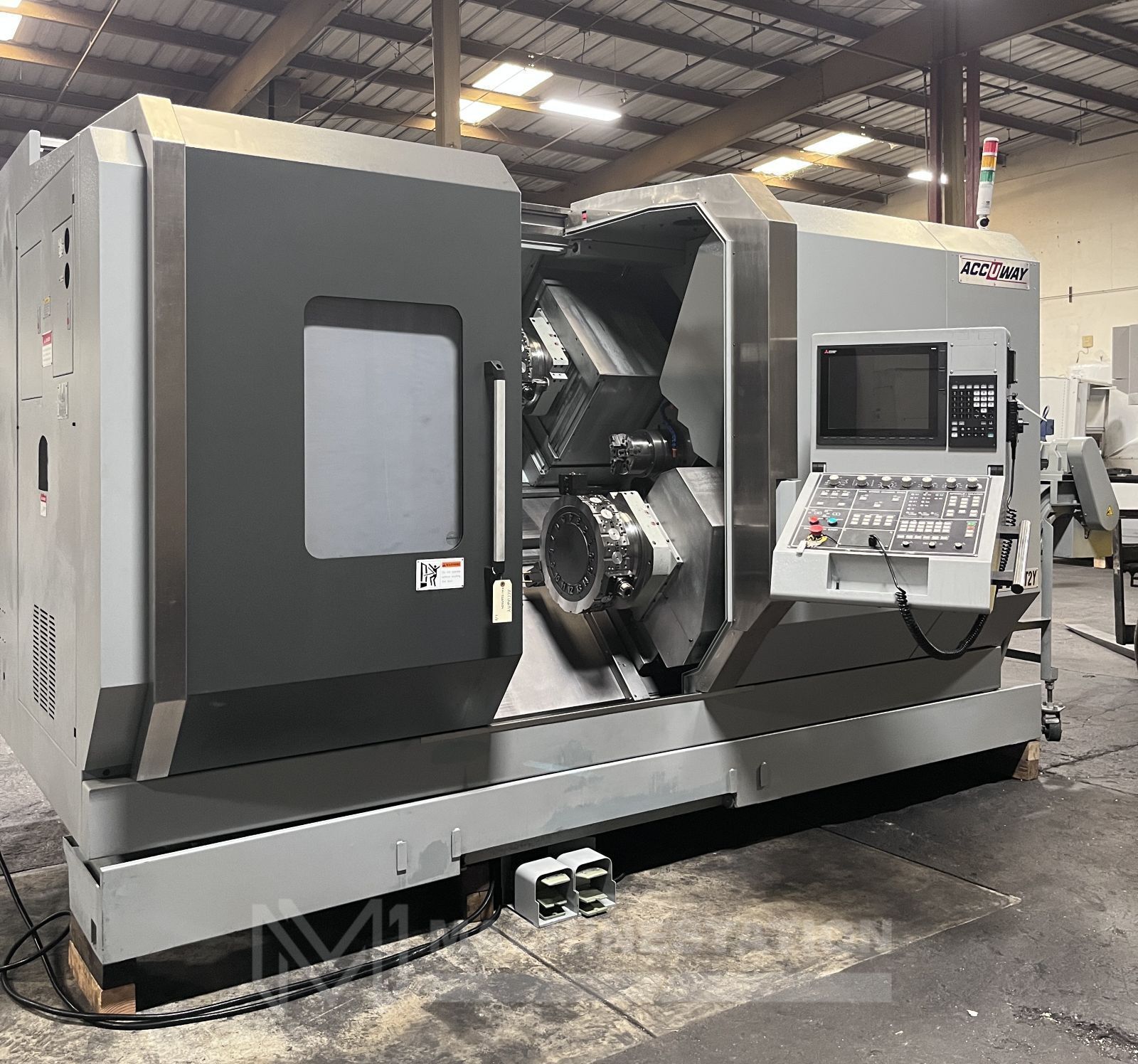 Accuway UZ-2000T2Y CNC Lathe - Y Axis Twin Spindle Twin Turret 2