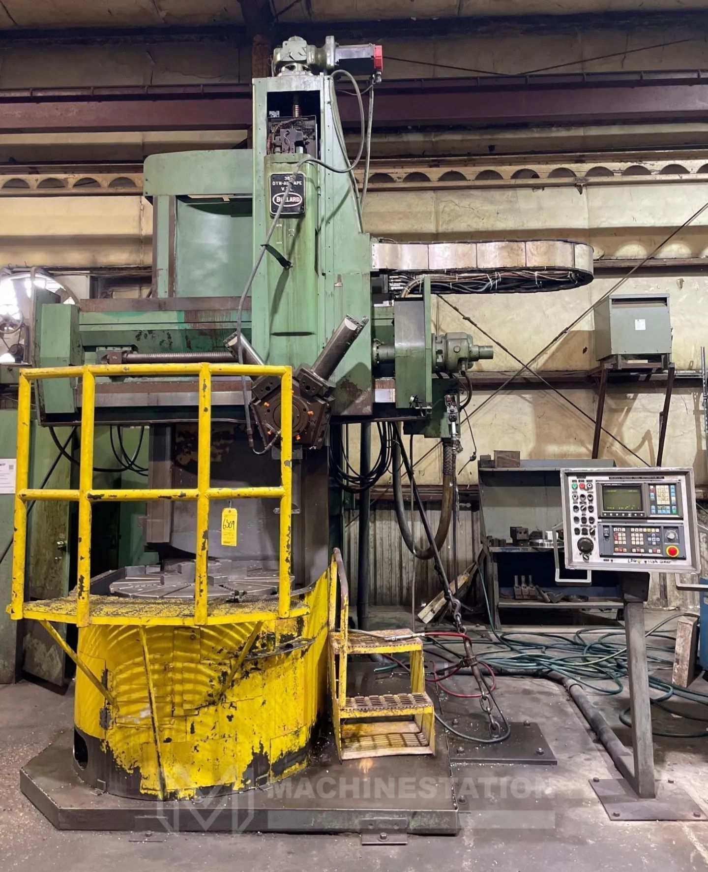 Bullard 36" Dyn-Au-Tape 42" Chuck 72" High Column CNC Vertical Boring Mill - VTL 0