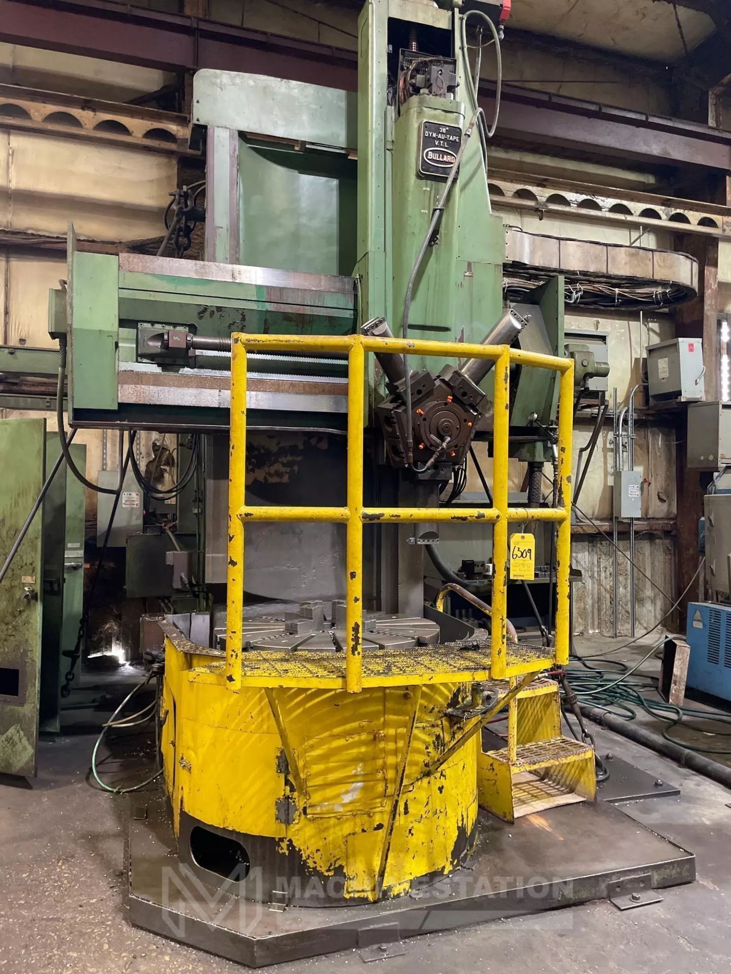 Bullard 36" Dyn-Au-Tape 42" Chuck 72" High Column CNC Vertical Boring Mill - VTL 1