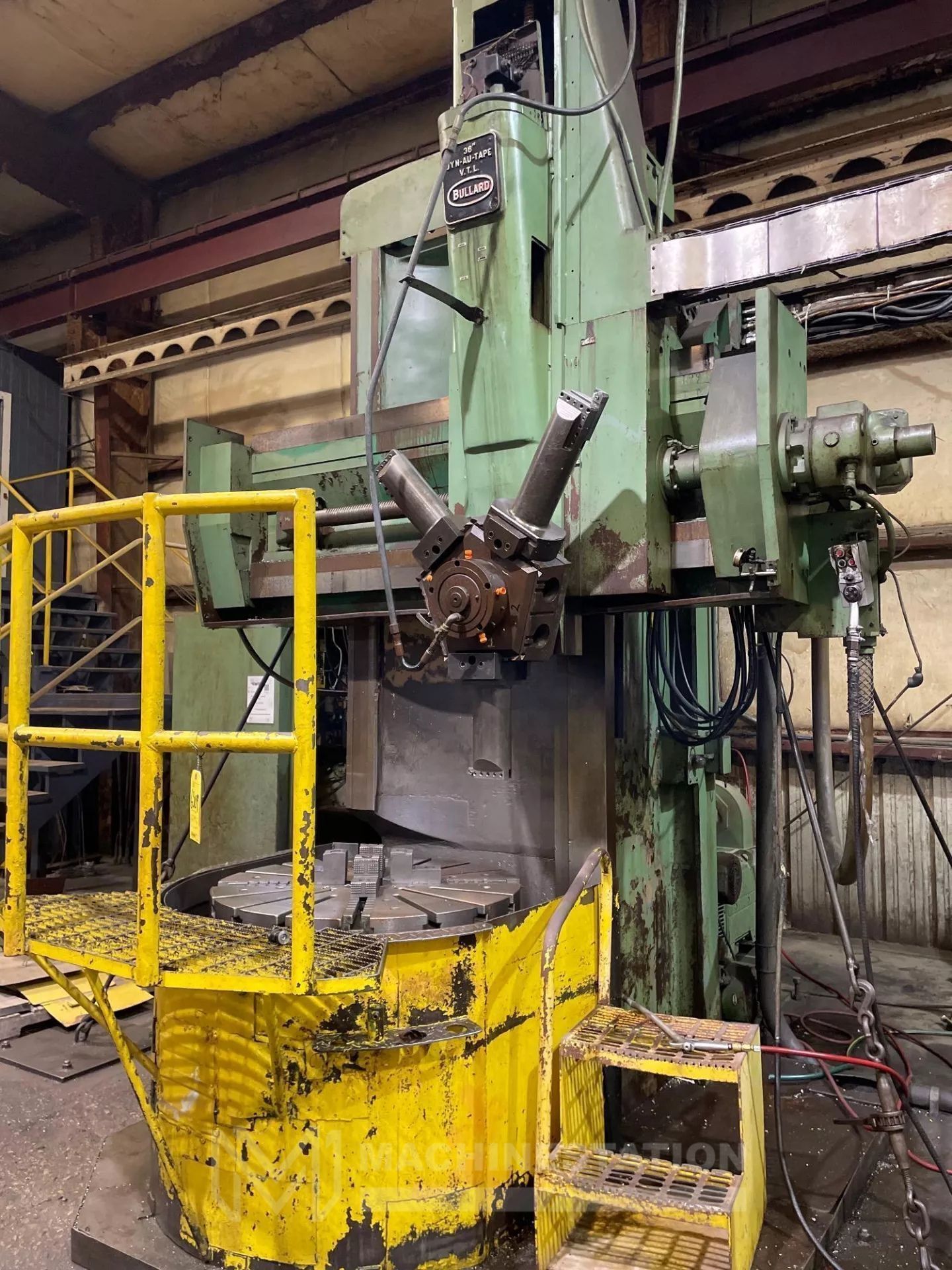 Bullard 36" Dyn-Au-Tape 42" Chuck 72" High Column CNC Vertical Boring Mill - VTL 2