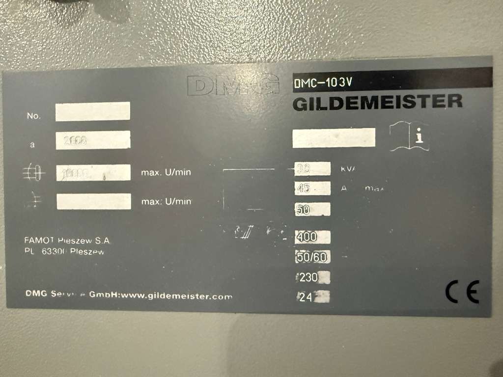 DMG DMC 103V CNC Vertical Machining Center - 10,000 RPM Mill 15