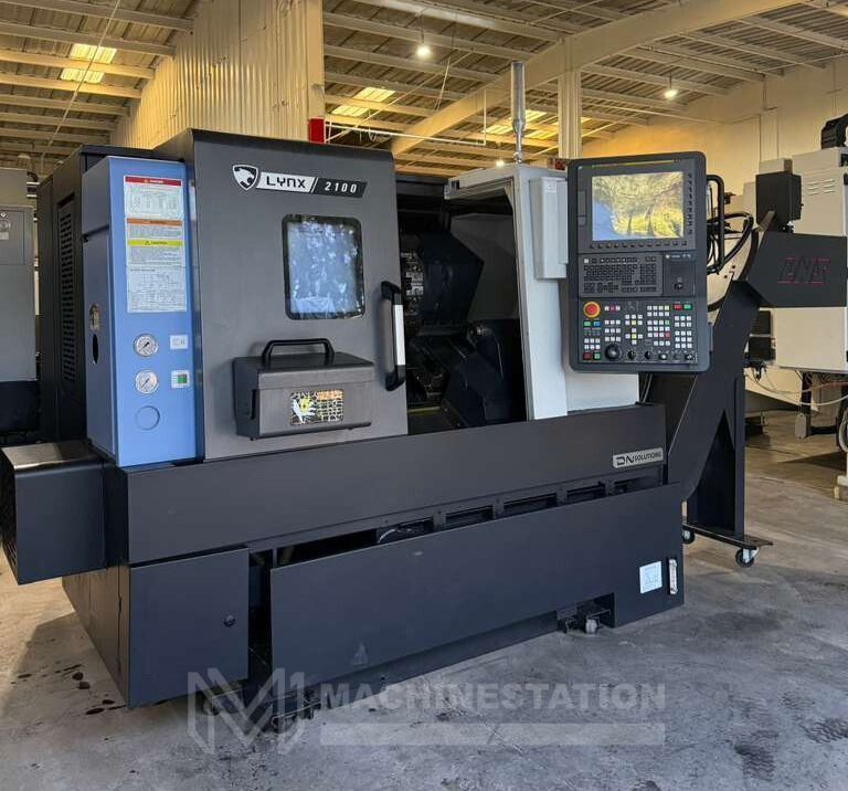 Doosan DN Solutions Lynx 2100A CNC Turning Center - 2022 Bar Feeder Lathe 1