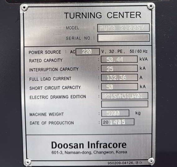 Doosan Puma 2100SY CNC Turning Center - Sub Spindle Y Axis Bar Feeder Lathe 8