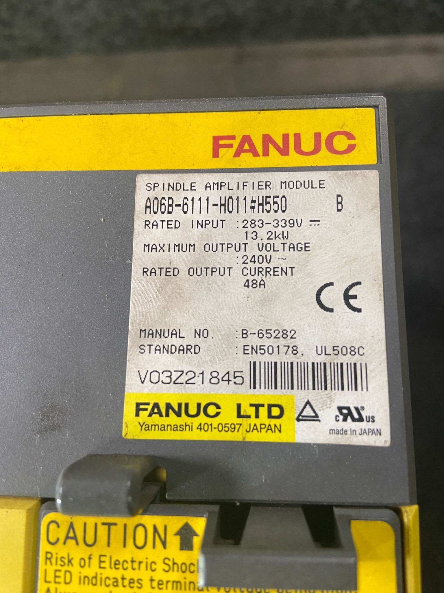 FANUC A06B-6111-H011#H550 Module Series B Spindle Amp Amplifier 1