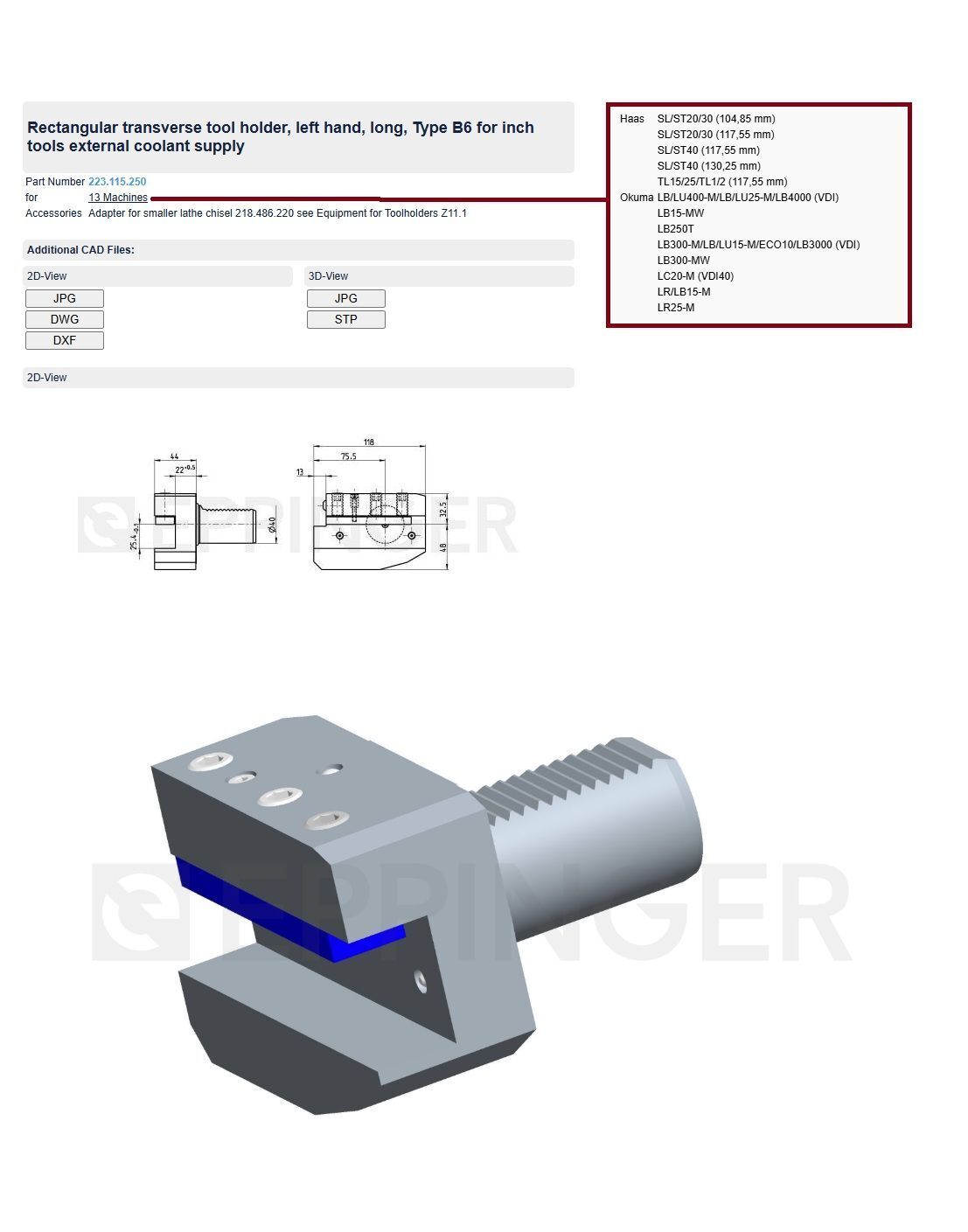 EPPINGER 223.115.250 8