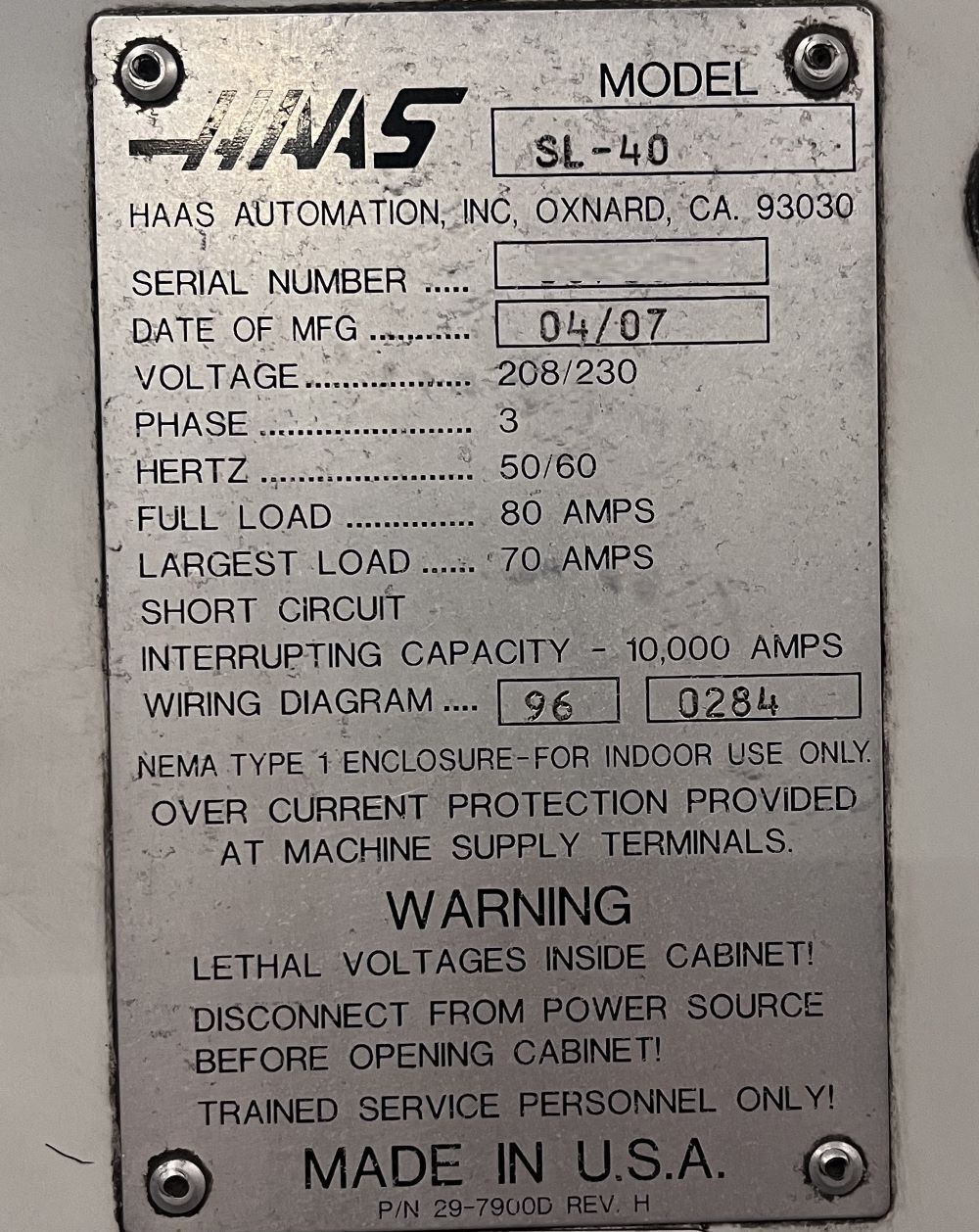 Haas SL-40 CNC Turning Center 15