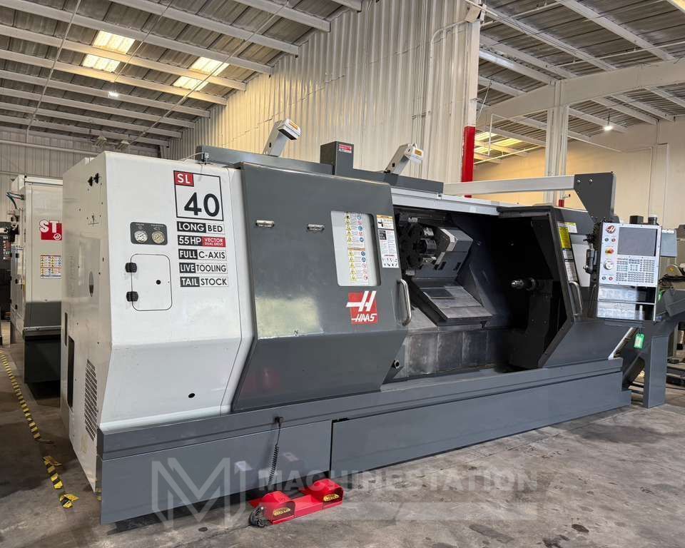 Haas SL-40L CNC Turning Center - C Axis Live Tooling, Steady Rest, Long Bed Lathe 1