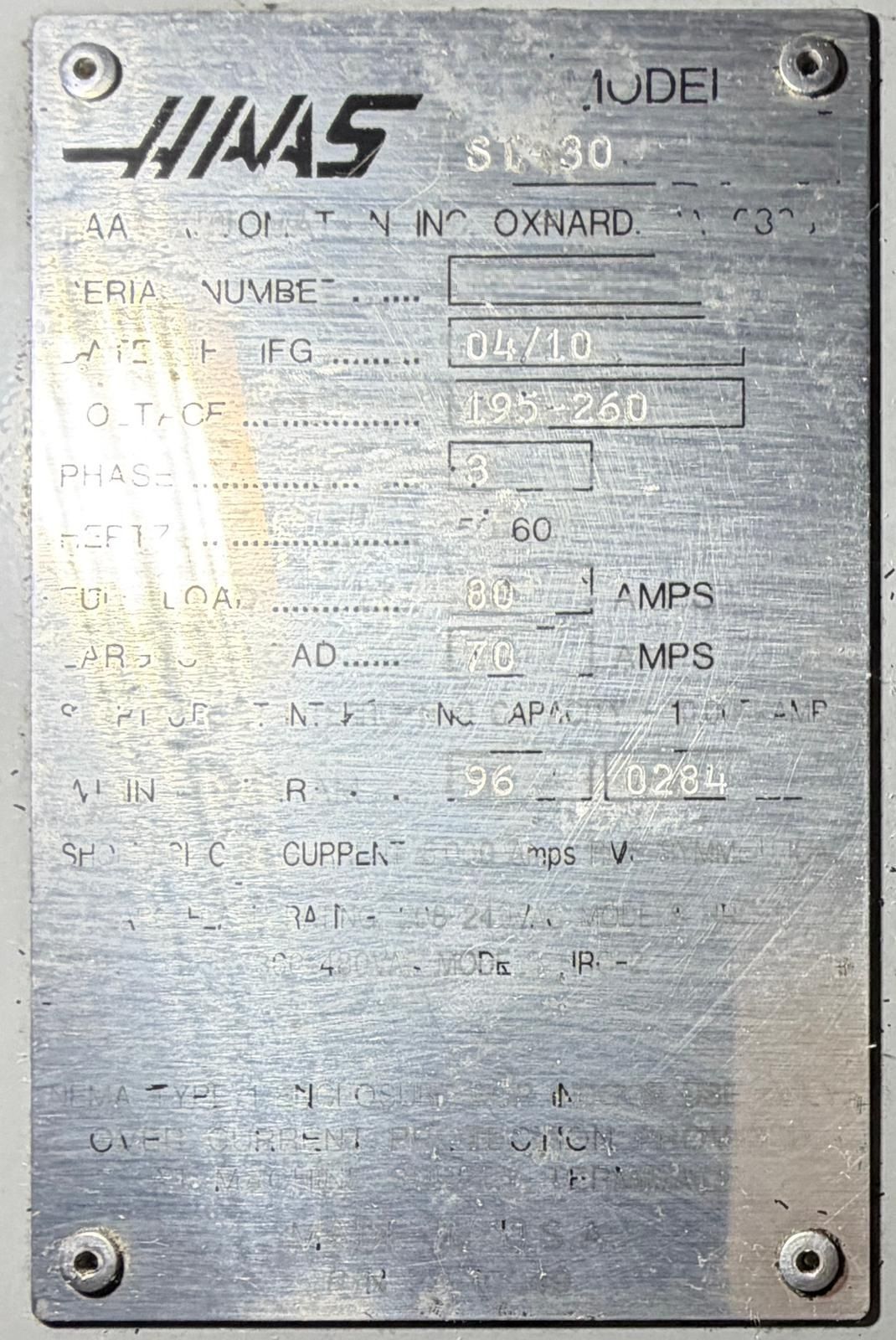 Haas ST-30 CNC Turning Center - 12" Chuck Lathe 17