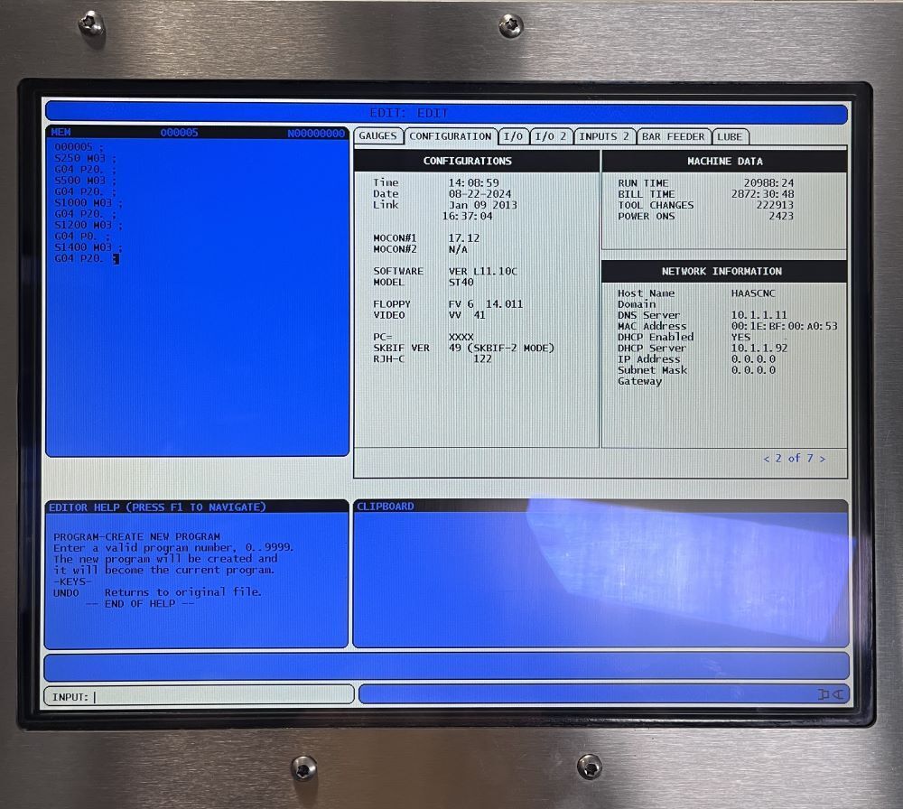 Haas ST-40 CNC Turning Center - Big Bore Lathe 7