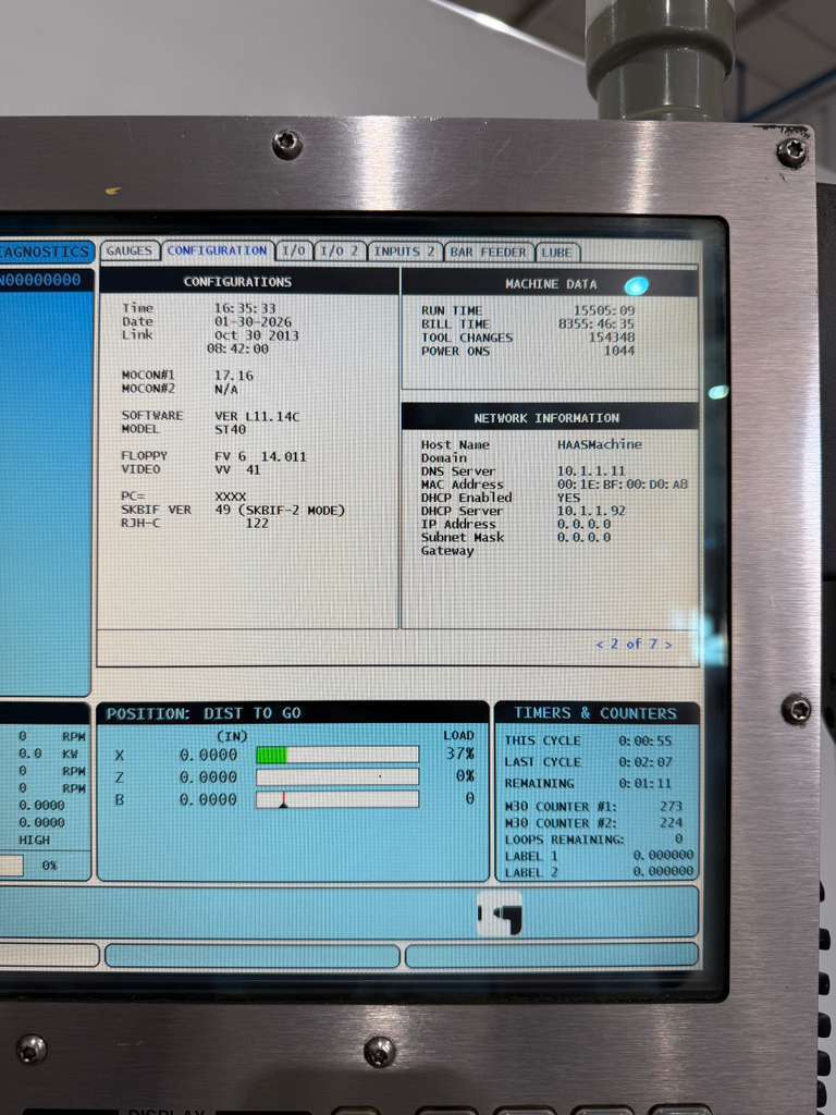 Used Haas ST-40 CNC Turning Center -18.5