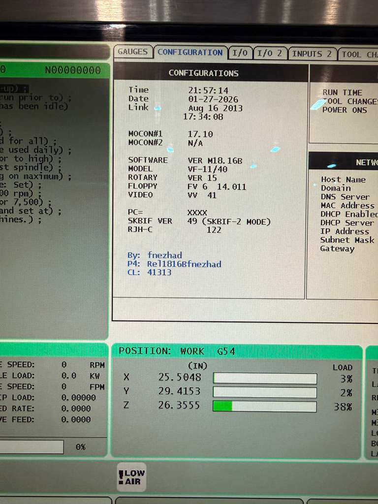 Haas VF-11/40 CNC Vertical Machining Center - 10,000 RPM, WIPS, TSC, HSM Mill 10