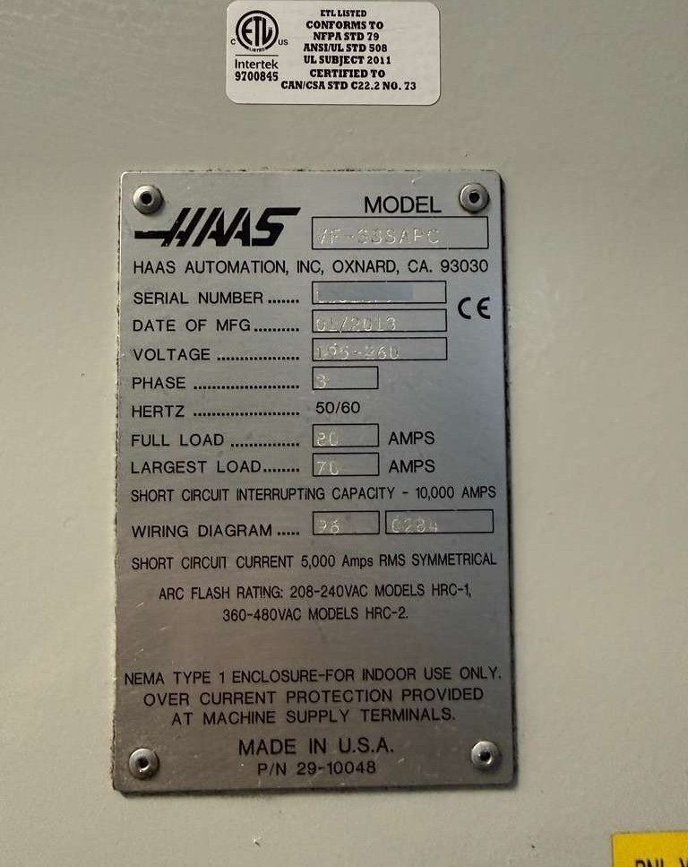 Haas VF-3SS-APC CNC Vertical Machining Center - Pallet Changer Mill 21