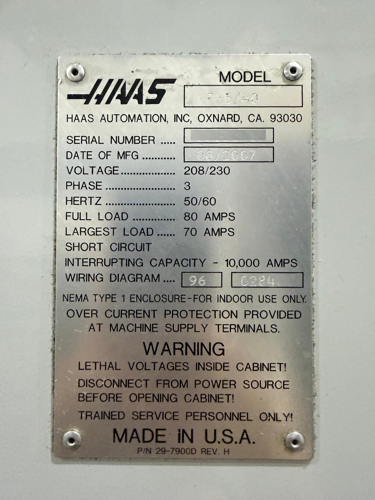 Haas VF-5/40 CNC Vertical Machining Center - 10,000 RPM, 4th Axis Ready Mill 14