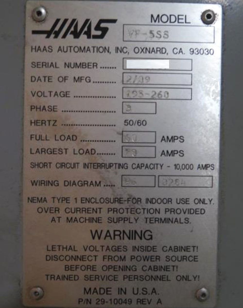 Haas VF-5SS CNC Vertical Machining Center 17