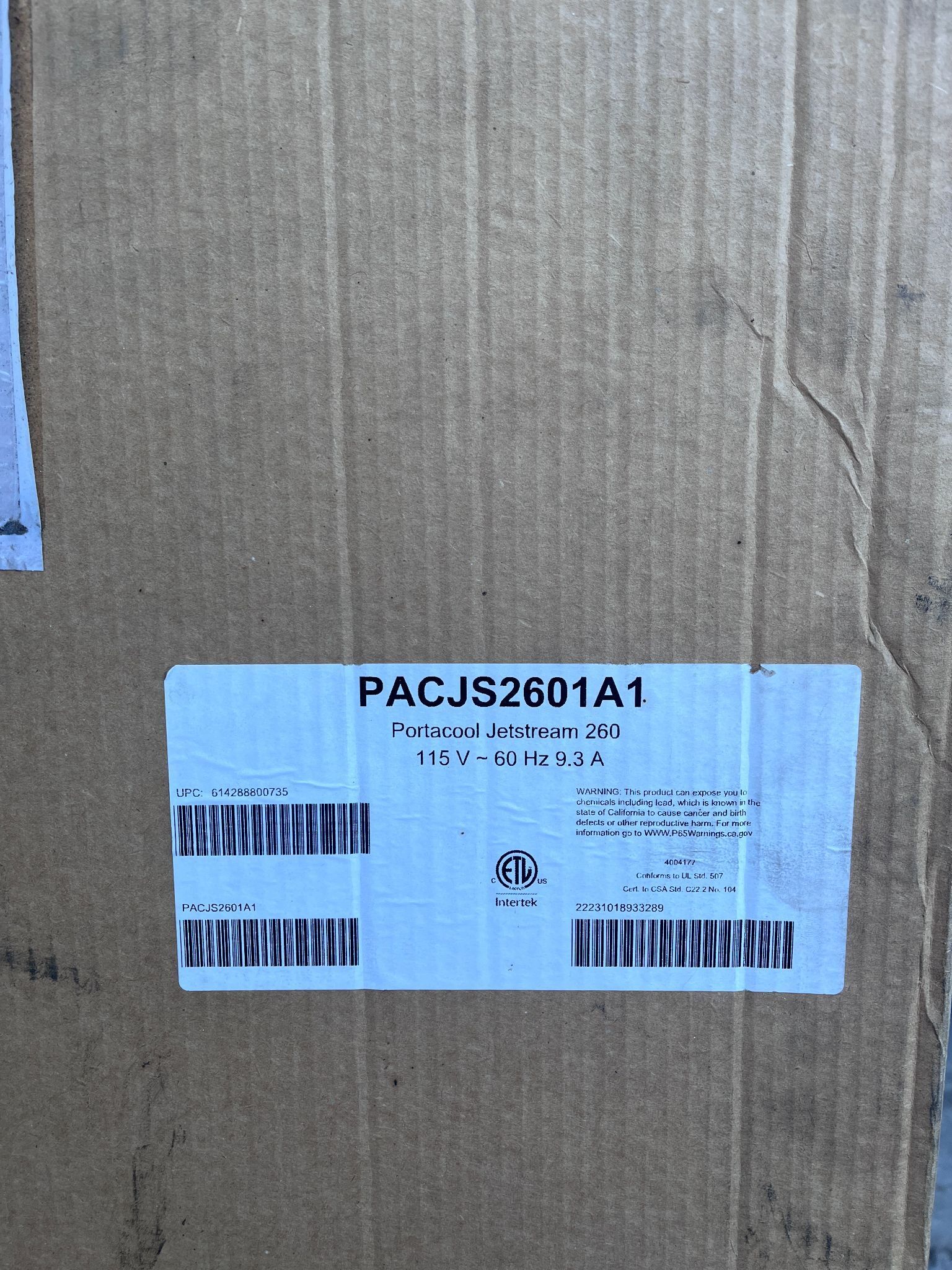 Portacool Jetstream 260 PACJS2601A1 Swamp Cooler New in Box