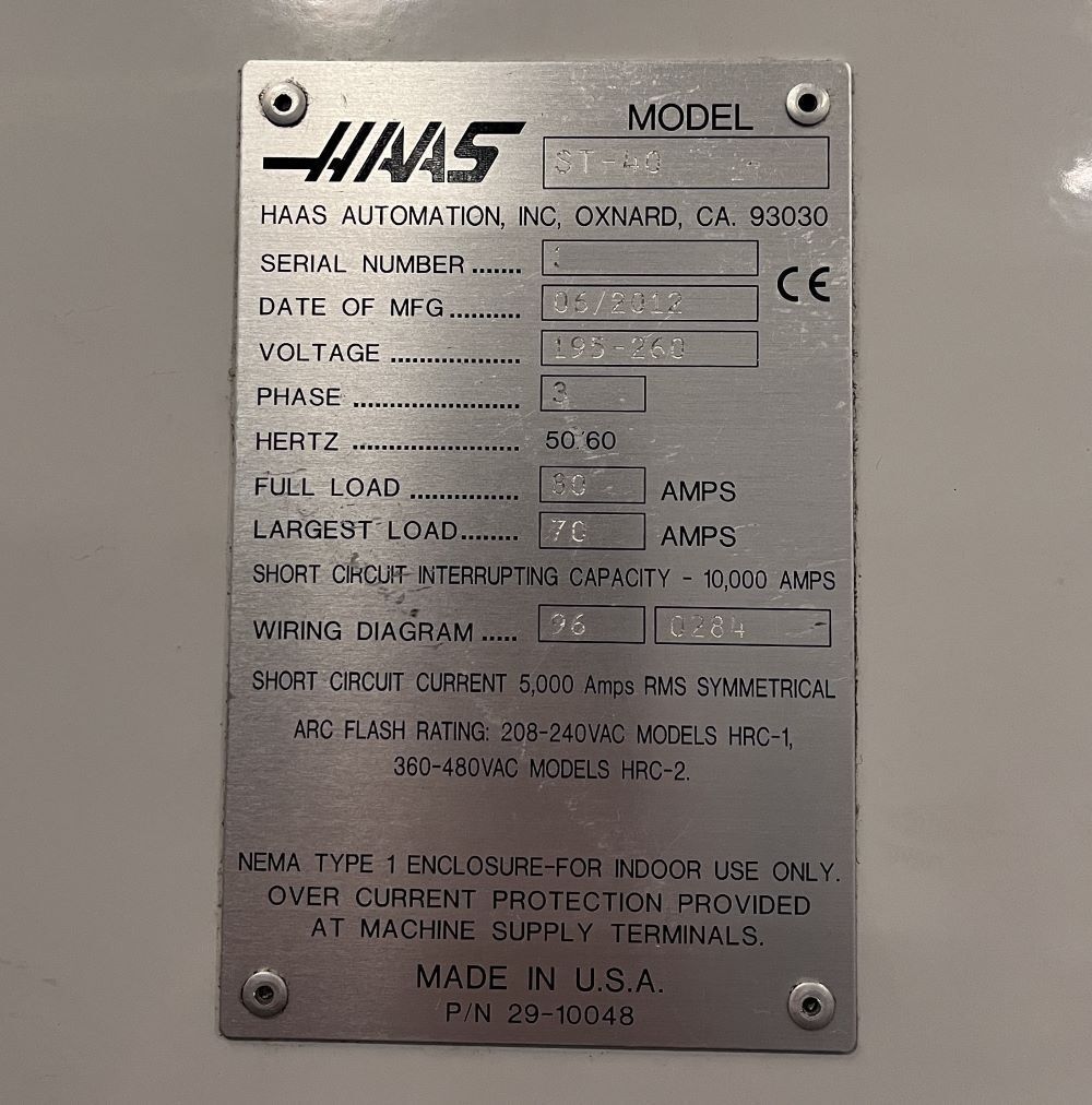Haas ST-40 CNC Turning Center 17