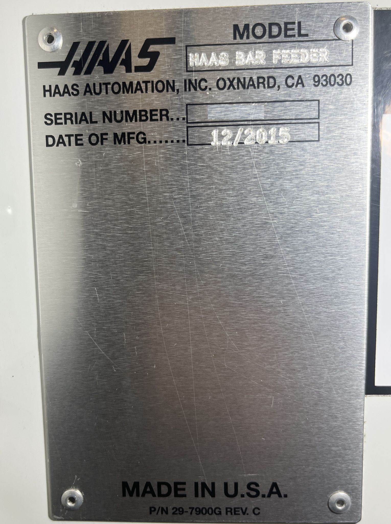 Haas V2 Automatic Bar Feeder 7