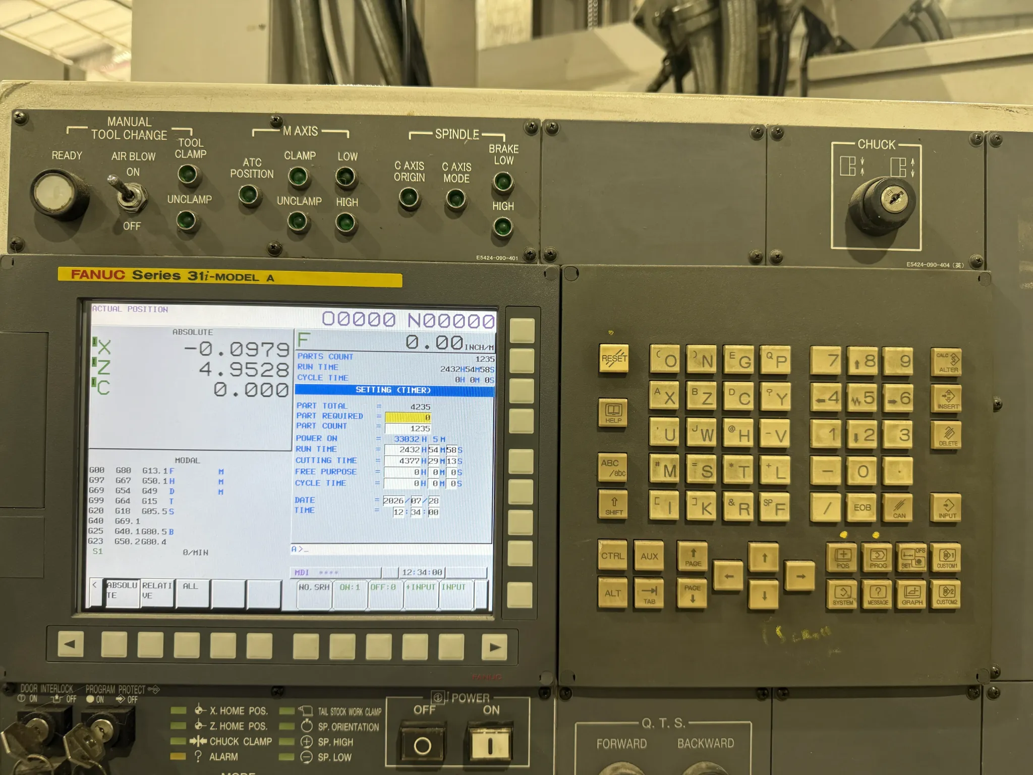 Okuma VTM-100 CNC Vertical Turning Center - Live Tool C Axis VTL 6