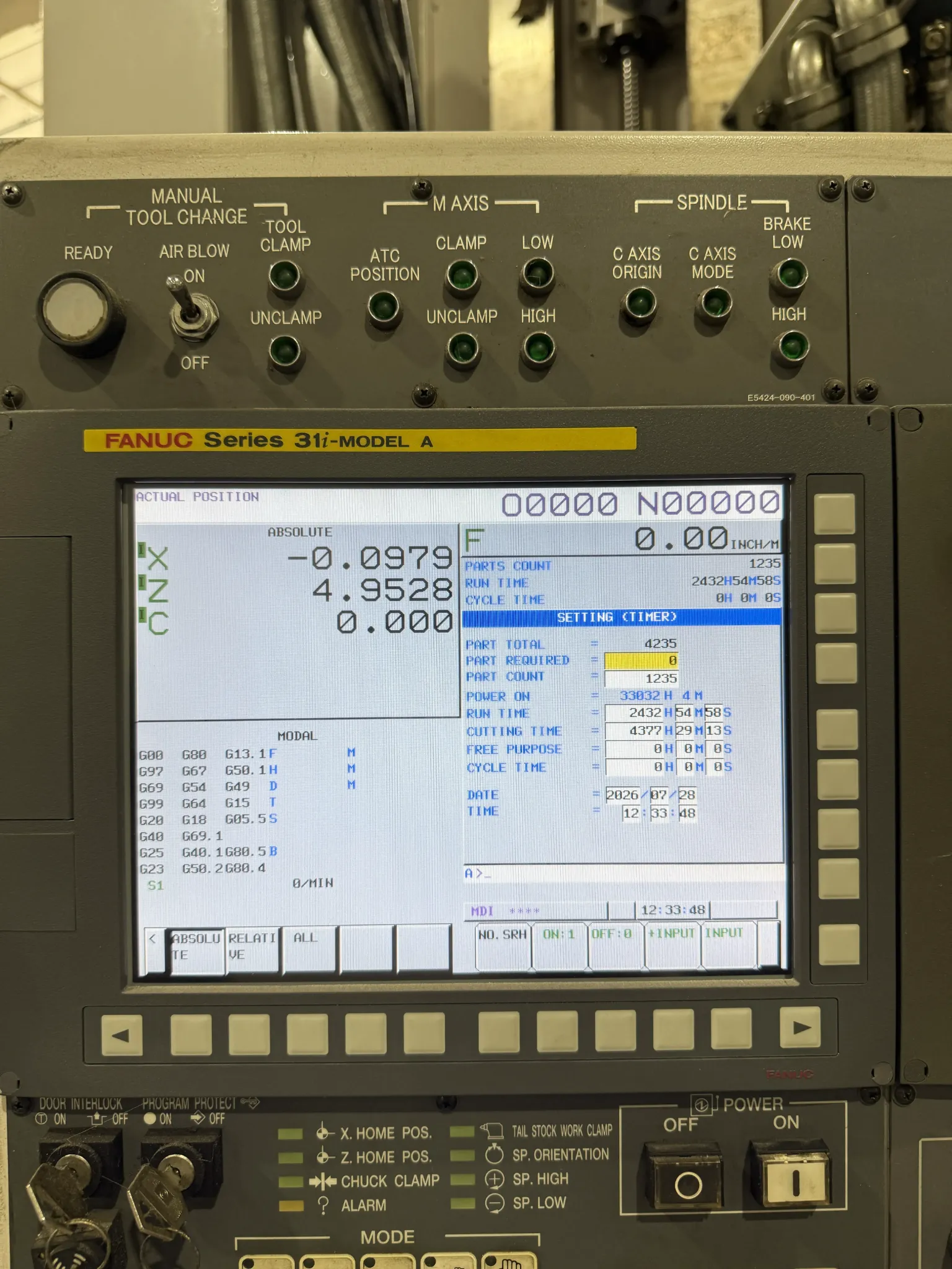 Okuma VTM-100 CNC Vertical Turning Center - Live Tool C Axis VTL 7