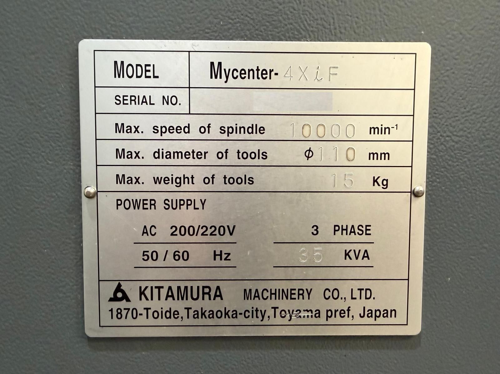 Kitamura Mycenter 4XiF CNC Vertical Machining Center - 50 Taper Mill 16