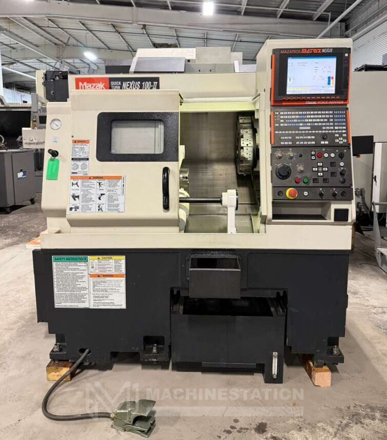 Mazak QTN 100-II CNC Turning Center - Tool Presetter Tailstock Lathe 0