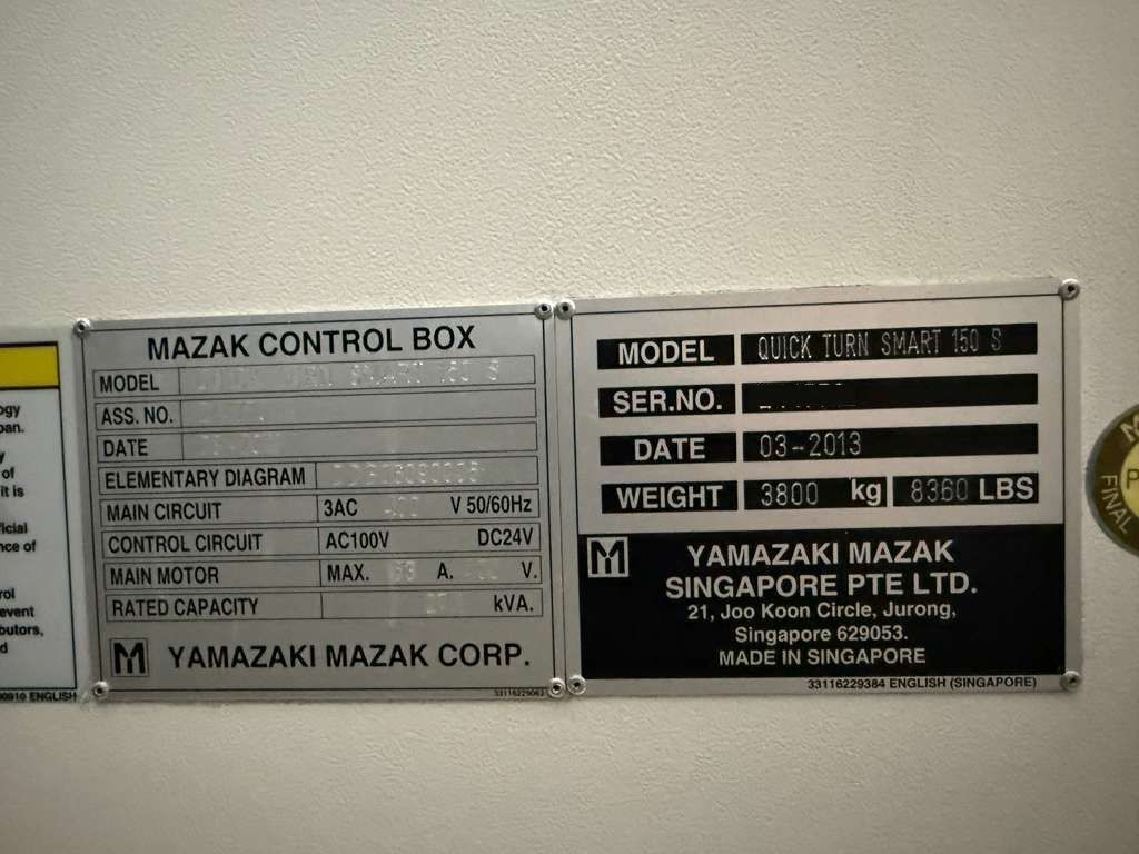 Mazak Quick Turn Smart 150S CNC Turning Center - 8" Chuck Tool Presetter Tailstock Lathe 16
