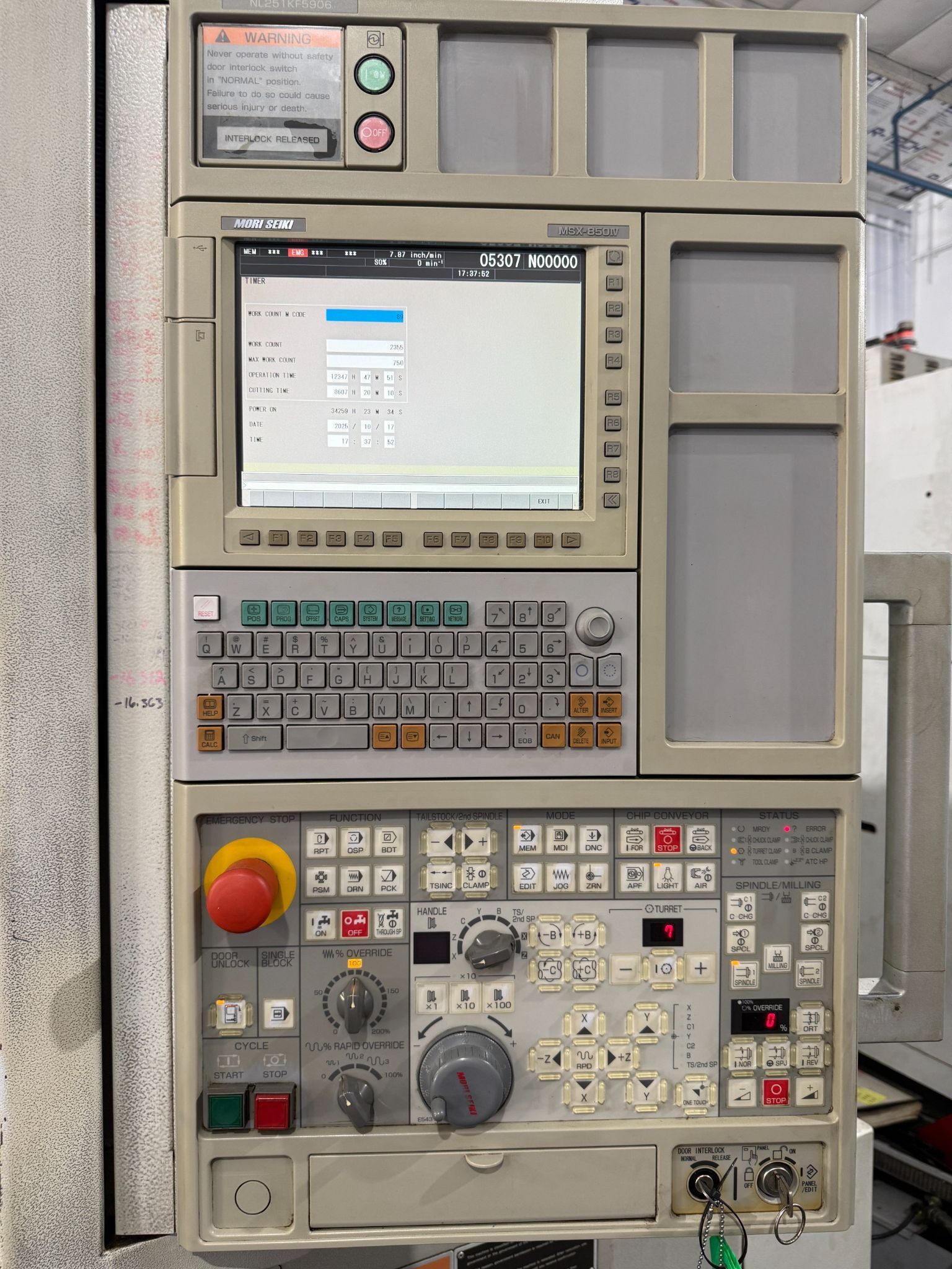 Used Mori Seiki NL2500SY/700 CNC Turning Center - Sub Spindle Y