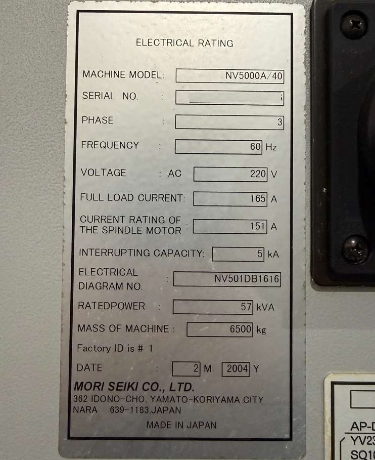 Mori Seiki NV5000A/40 CNC Vertical Machining Center - 12,000 RPM Mill 13