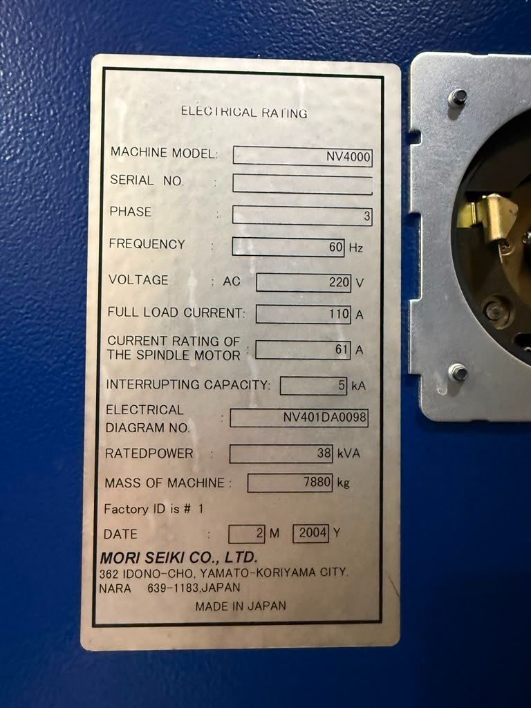 Mori Seiki NV4000 DCG CNC Vertical Machining Center - Pallet Changer Mill 10