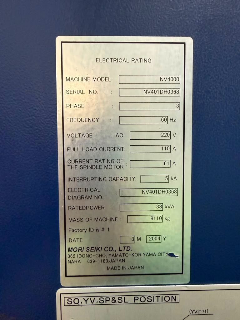 Mori Seiki NV4000 DCG CNC Vertical Machining Center - Pallet Changer Mill 17