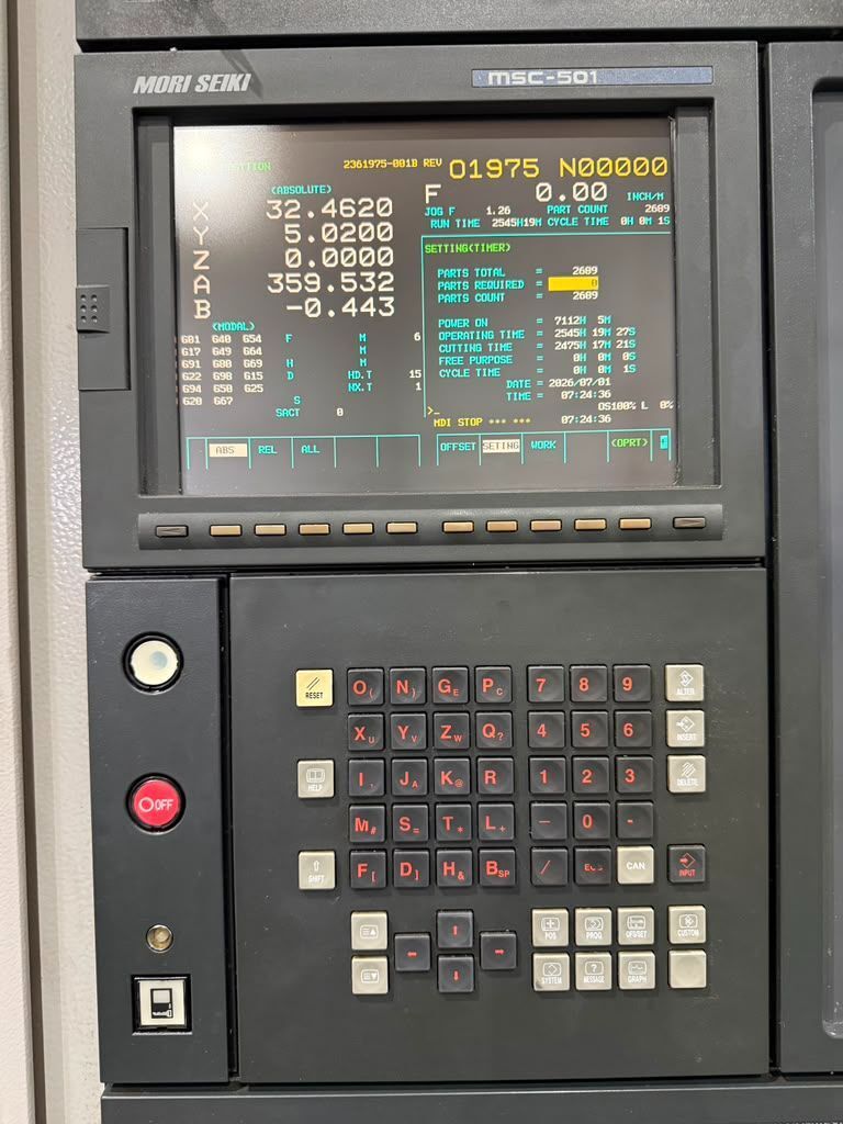Mori Seiki SV-500B/40 CNC Vertical Machining Center - 4th & 5th Axis Ready Mill 7