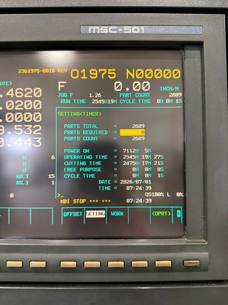 Mori Seiki SV-500B/40 CNC Vertical Machining Center - 4th & 5th Axis Ready Mill 8