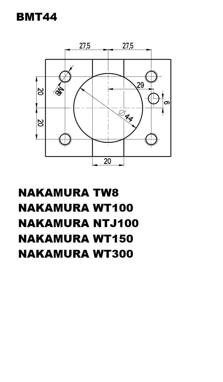NAKAMURA TOME WT-100 Alberti MA-2.5 Straight Live Toolholder ER25A Axial BMT44 7