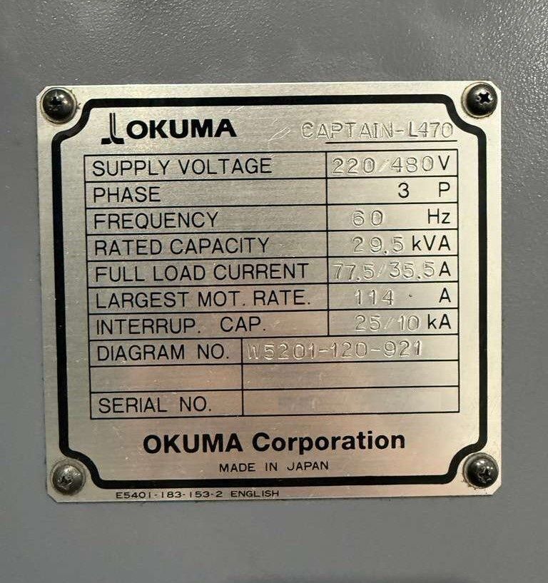 Okuma Captain L470M CNC Turning Center - Live Tool C Axis Lathe 23
