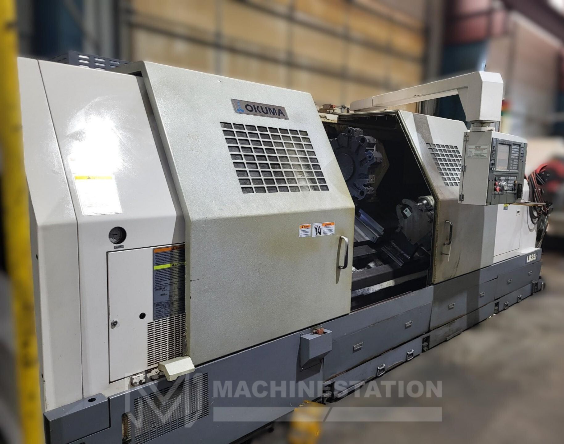 Okuma LB-35II CNC Turning Center - 15" Chuck Steady Rest Long Bed Lathe 0