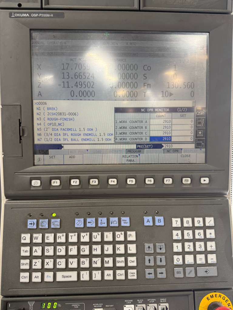 Okuma MU-500VA-L 5-Axis CNC Universal Machining Center - Milling & Turning Capability 8